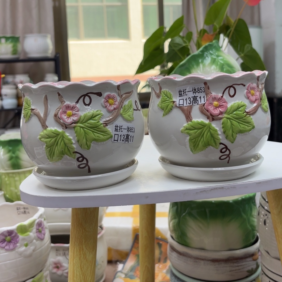 @夏西陶瓷花盆@@5853