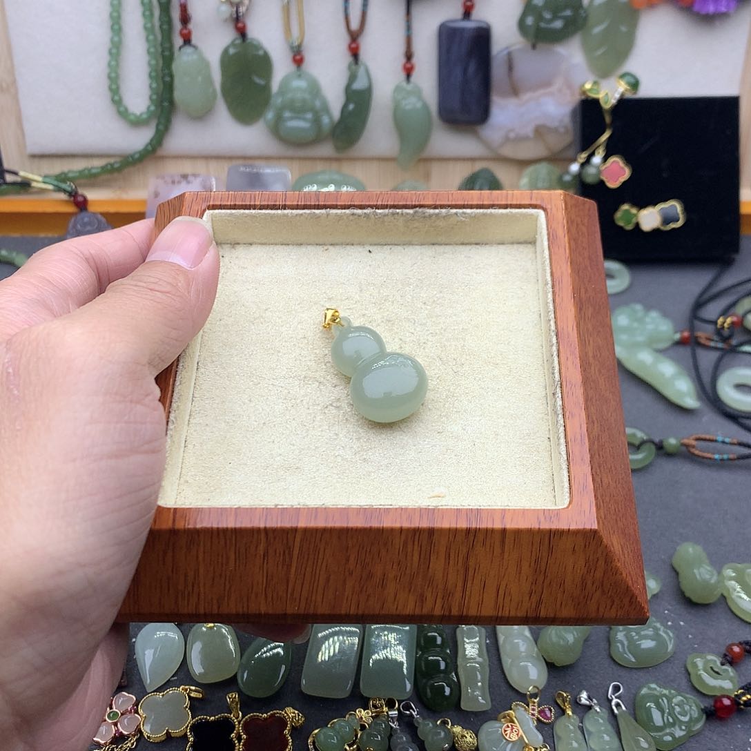 和田玉吊坠(不含链)银S925镶嵌