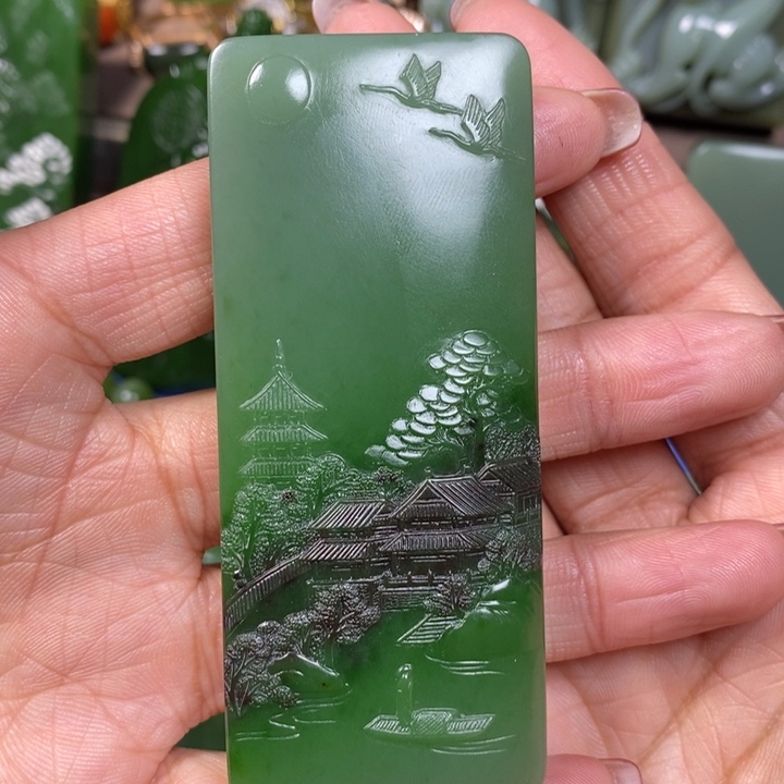 和田玉未镶嵌挂件