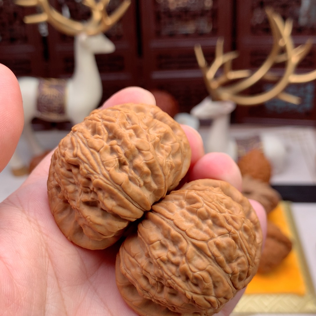 把件文玩核桃小*白狮子全品  1号