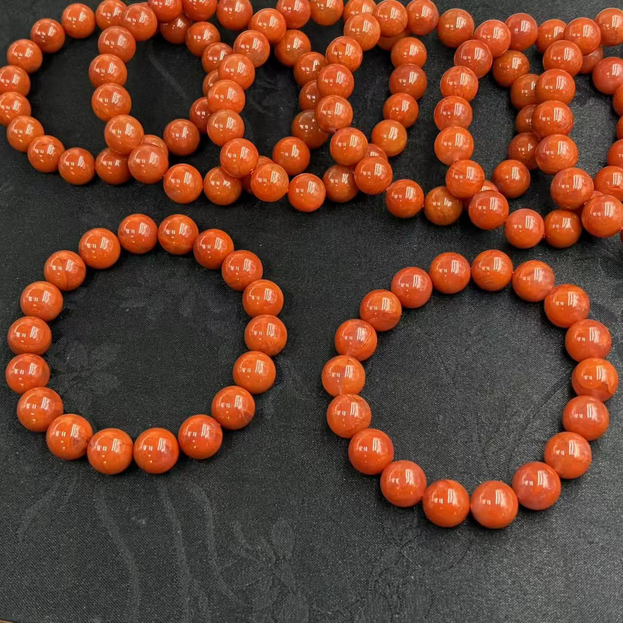 「戴琴珠宝」DQ5851-12mm左右南红单圈手串(多样性发其一）