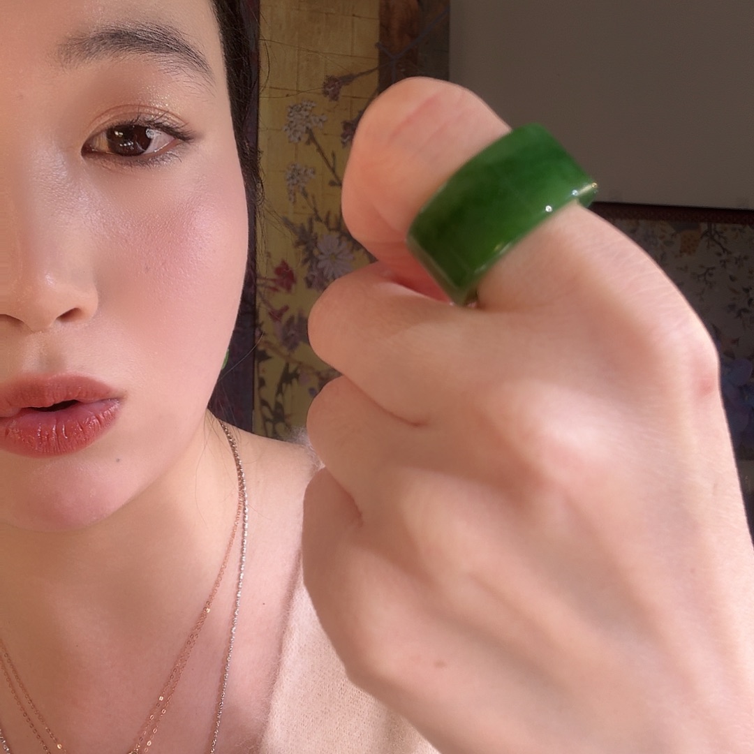 和田玉未镶嵌戒指