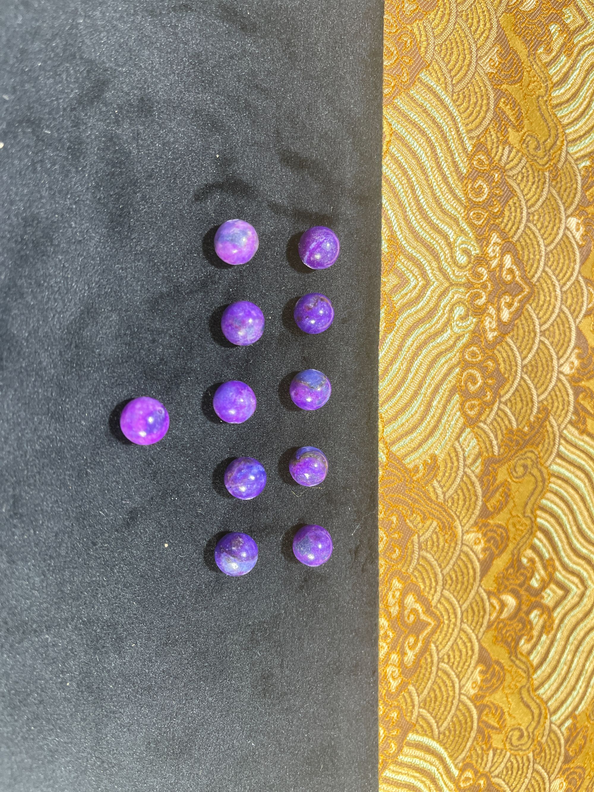 锦鲤甄选 南非老料蓝紫幻彩丝绒圆珠单株多样性发一个 CH018