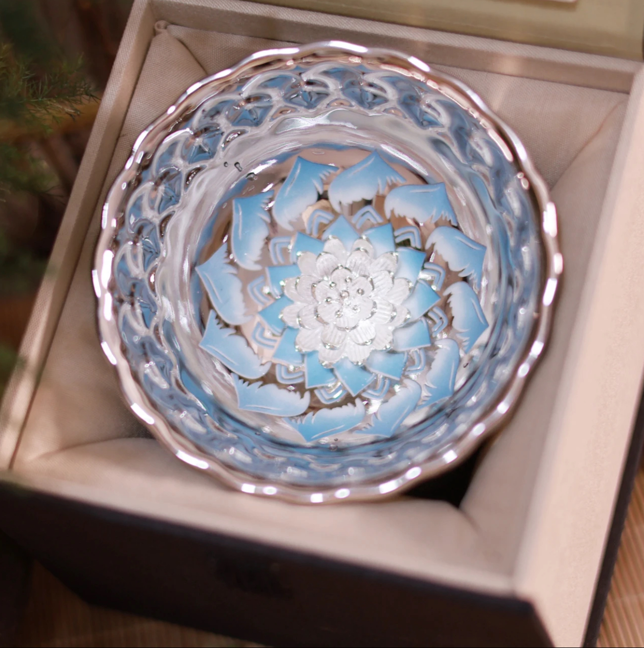 冰清玉洁花开富贵银莲花手工茶器