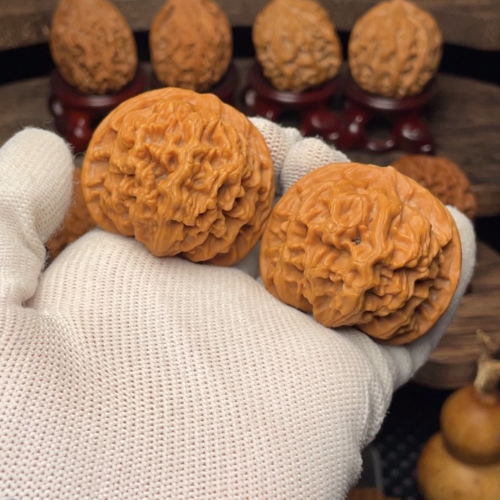 把件文玩核桃秦岭帝王官帽44全