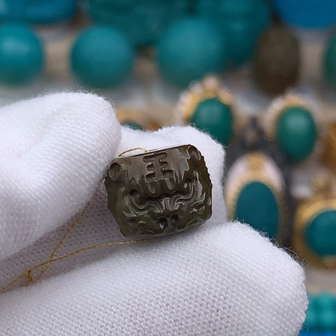 未镶嵌绿松石珠宝奇石12.5mm