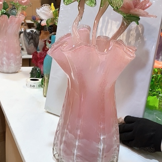 无铅玻璃花瓶高31厘米口径12厘米