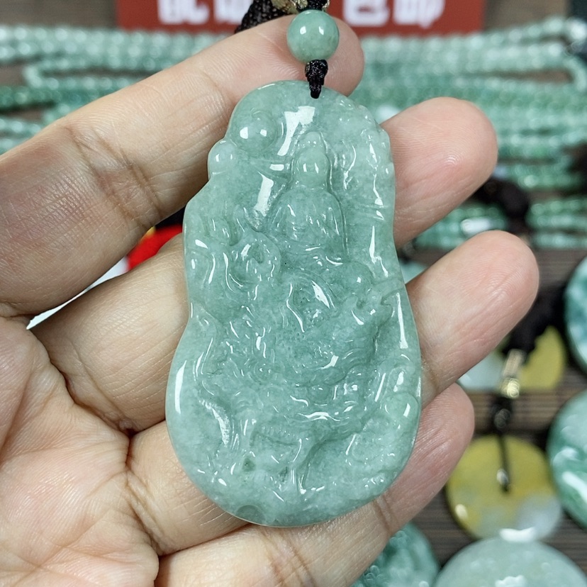 【闪购商品】翡翠颈饰未镶嵌玉吊坠翡翠玉随性御龙悟道