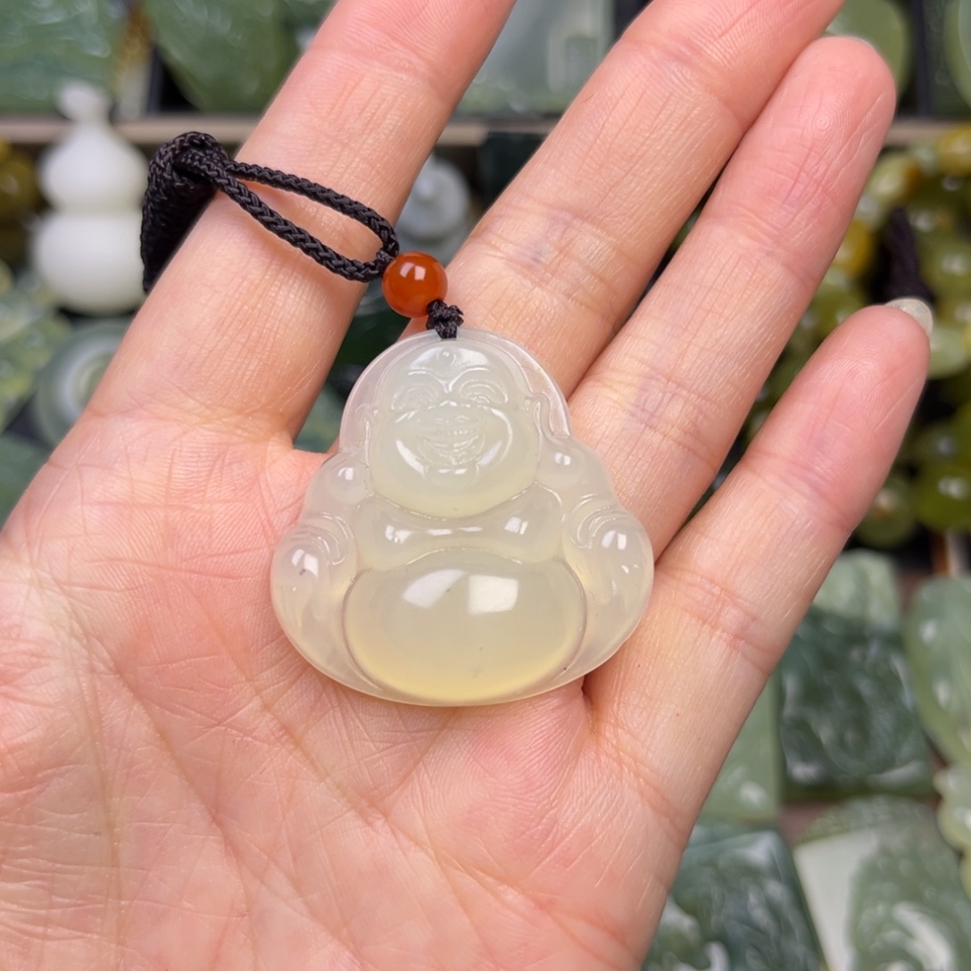 蛇纹石玉未镶嵌吊坠(赠链)