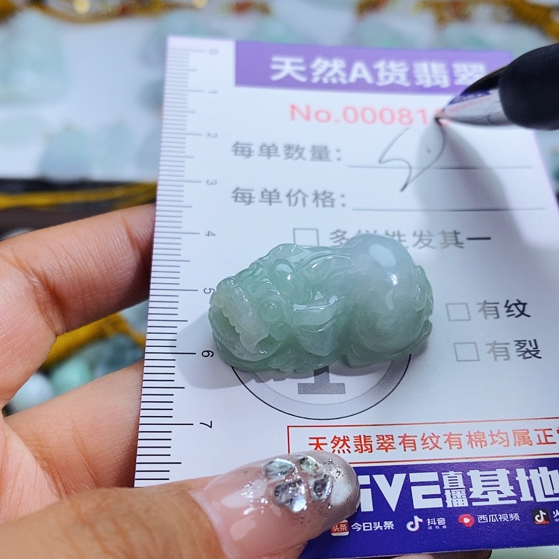 翡翠未镶嵌毛衣链8184