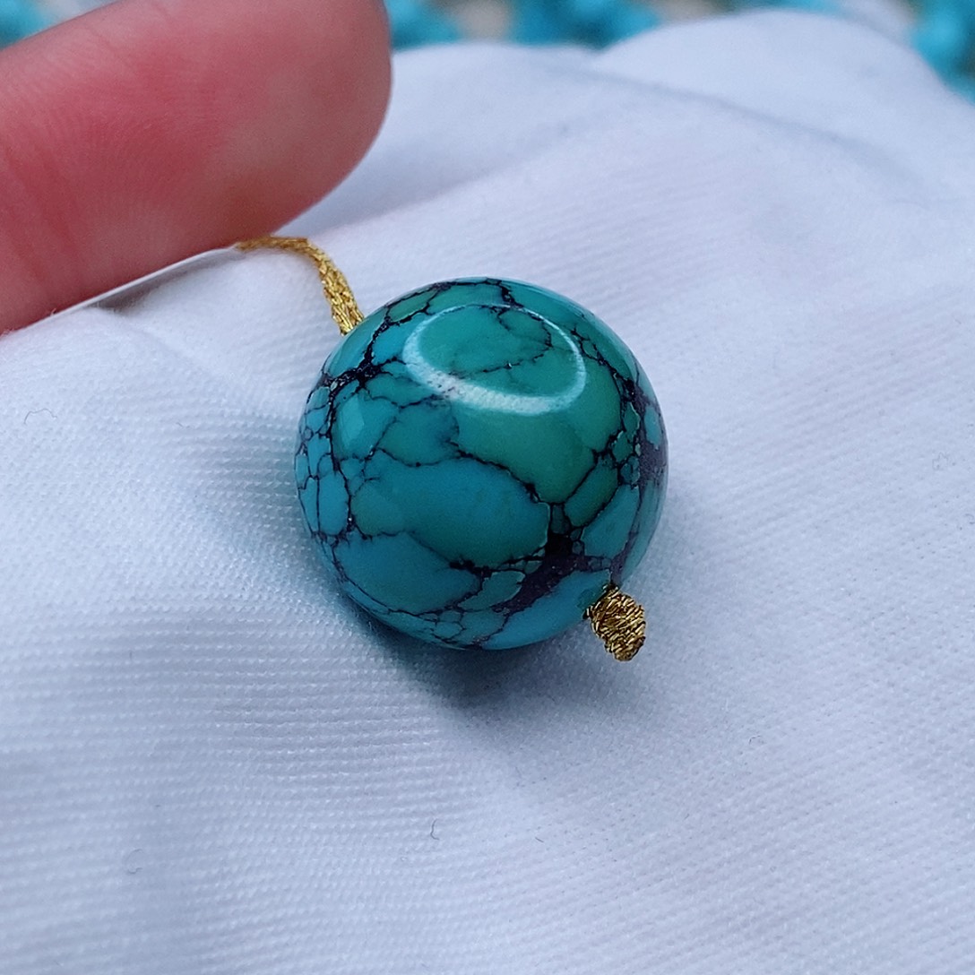 绿松石圆珠17+未镶嵌