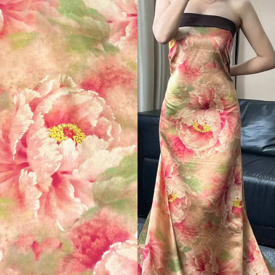 前喷【出水芙蓉】50姆米前喷皮子香云纱现货发（无退换