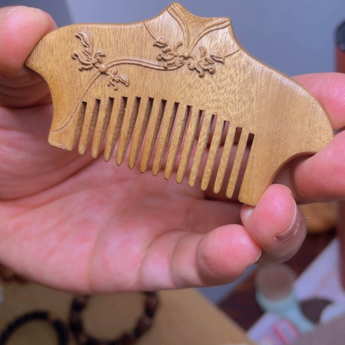 【闪购商品】金丝楠把件金丝楠木梳子把件