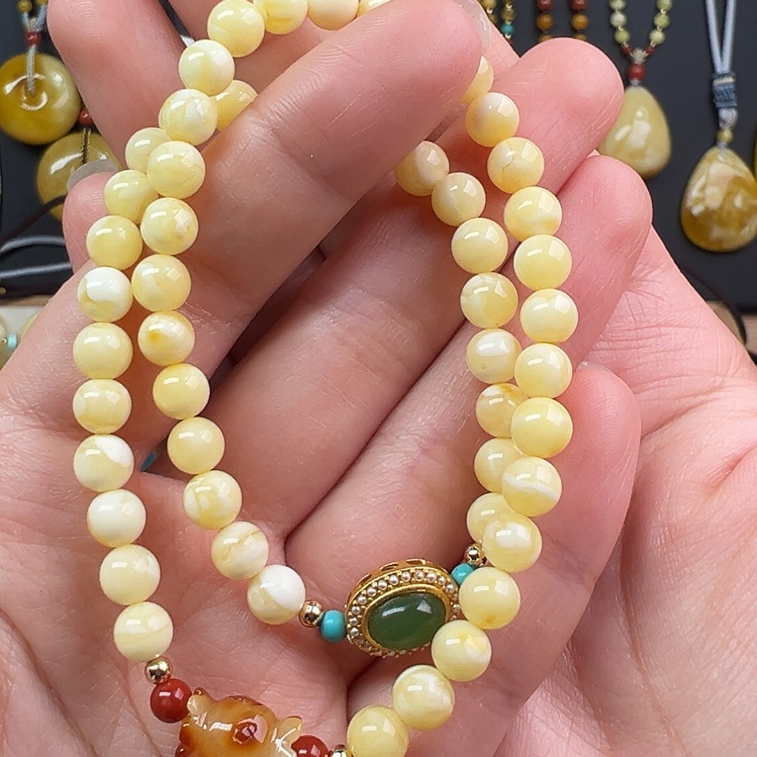 蜜蜡颈饰未镶嵌蜜蜡