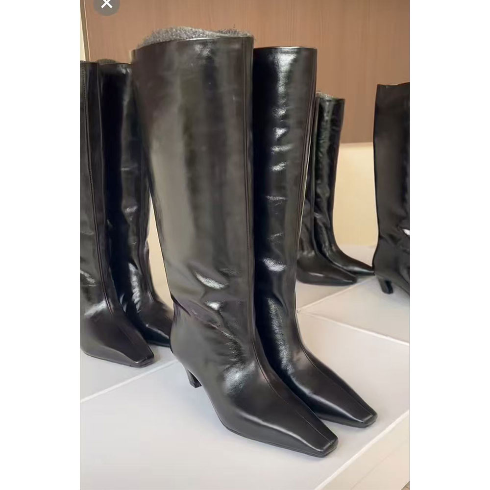 时装靴高跟长靴尖头长筒高筒靴骑士马靴西部牛仔靴