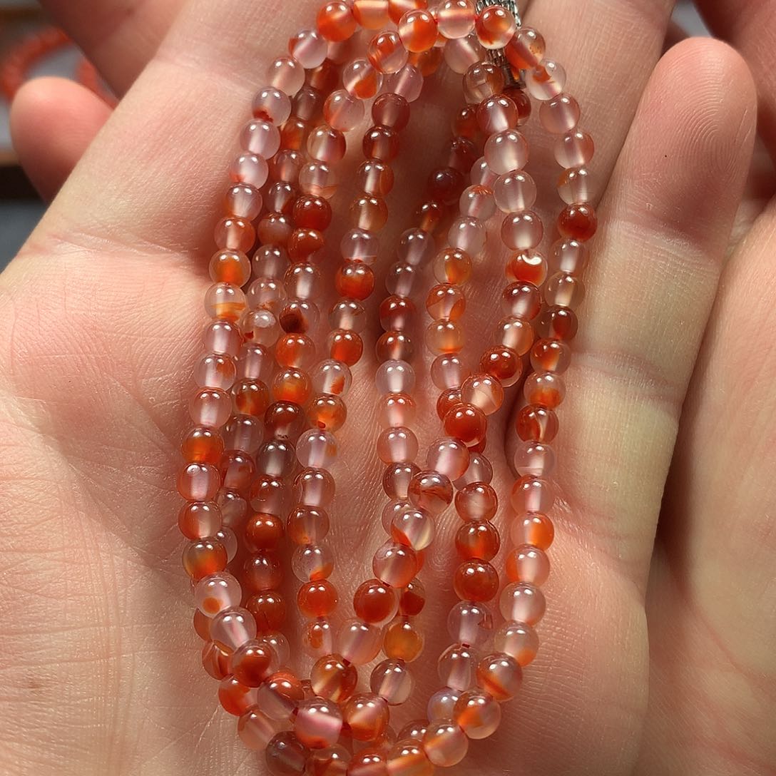 南红玛瑙1未镶嵌干掌冰飘多圈