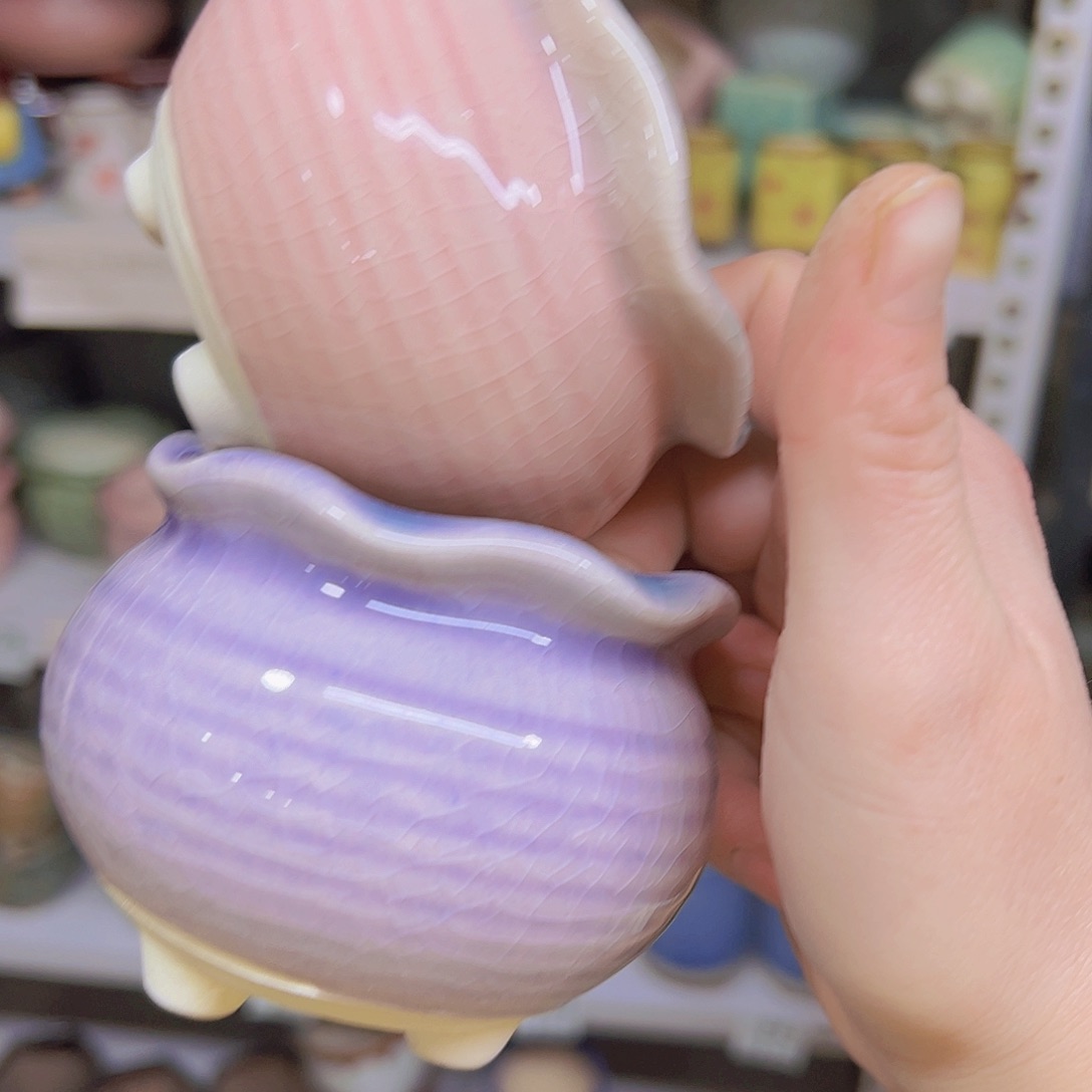 红陶陶瓷花盆当场满12包邮