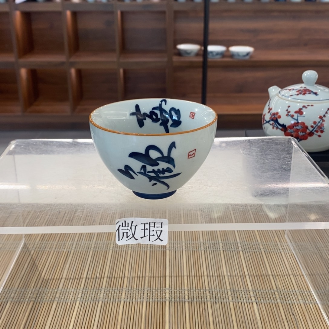 釉下彩老陶泥手工绘制