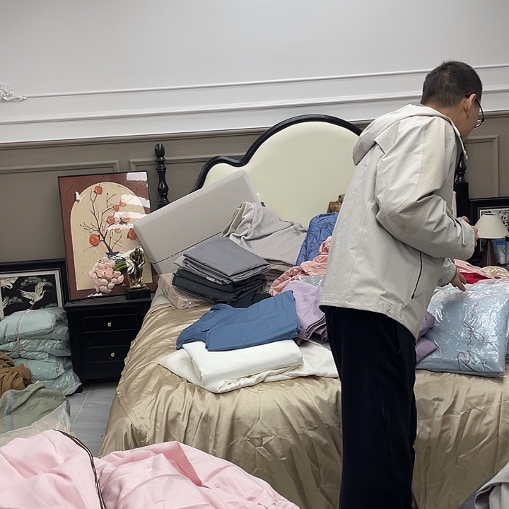 晓***心棉全棉棉全棉001标准四件套床笠1.8