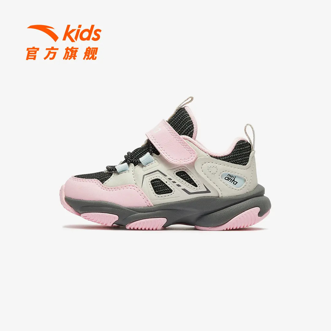 安踏儿童女婴童休闲鞋2025新款上新舒适防滑耐磨宝宝学步鞋运动鞋