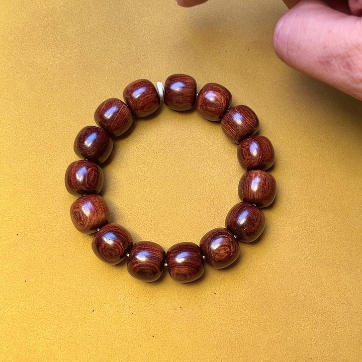 黄花梨/降香黄檀手串/手链15*16老型油梨老料手串