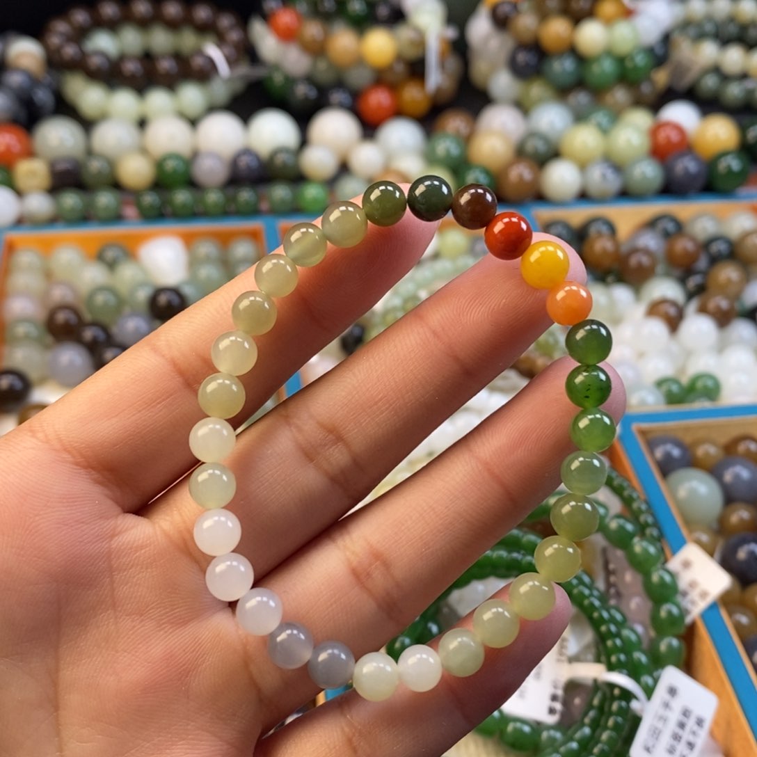 和田玉手串未镶嵌w 6