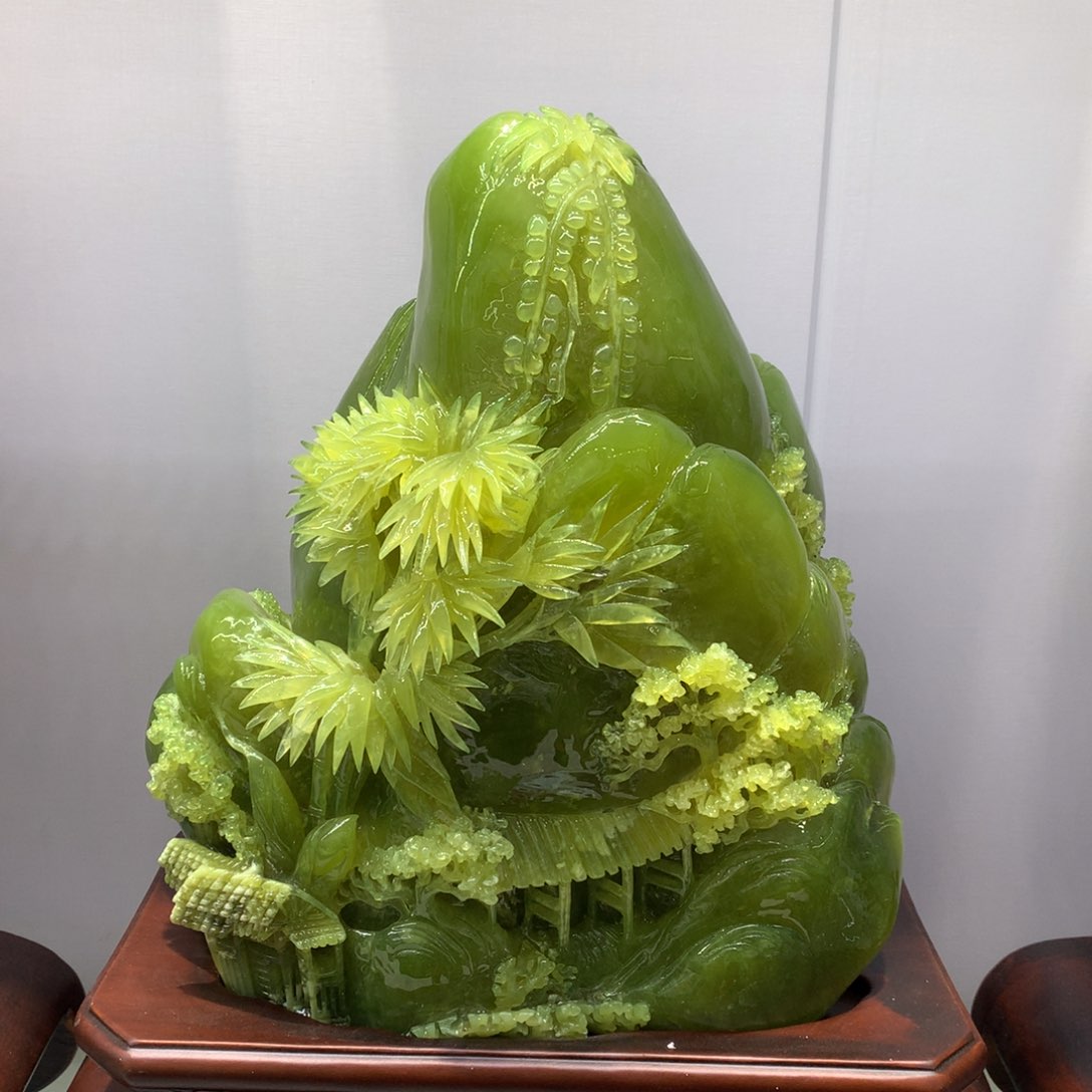 蛇纹石玉（覆膜）珠宝奇石未镶嵌