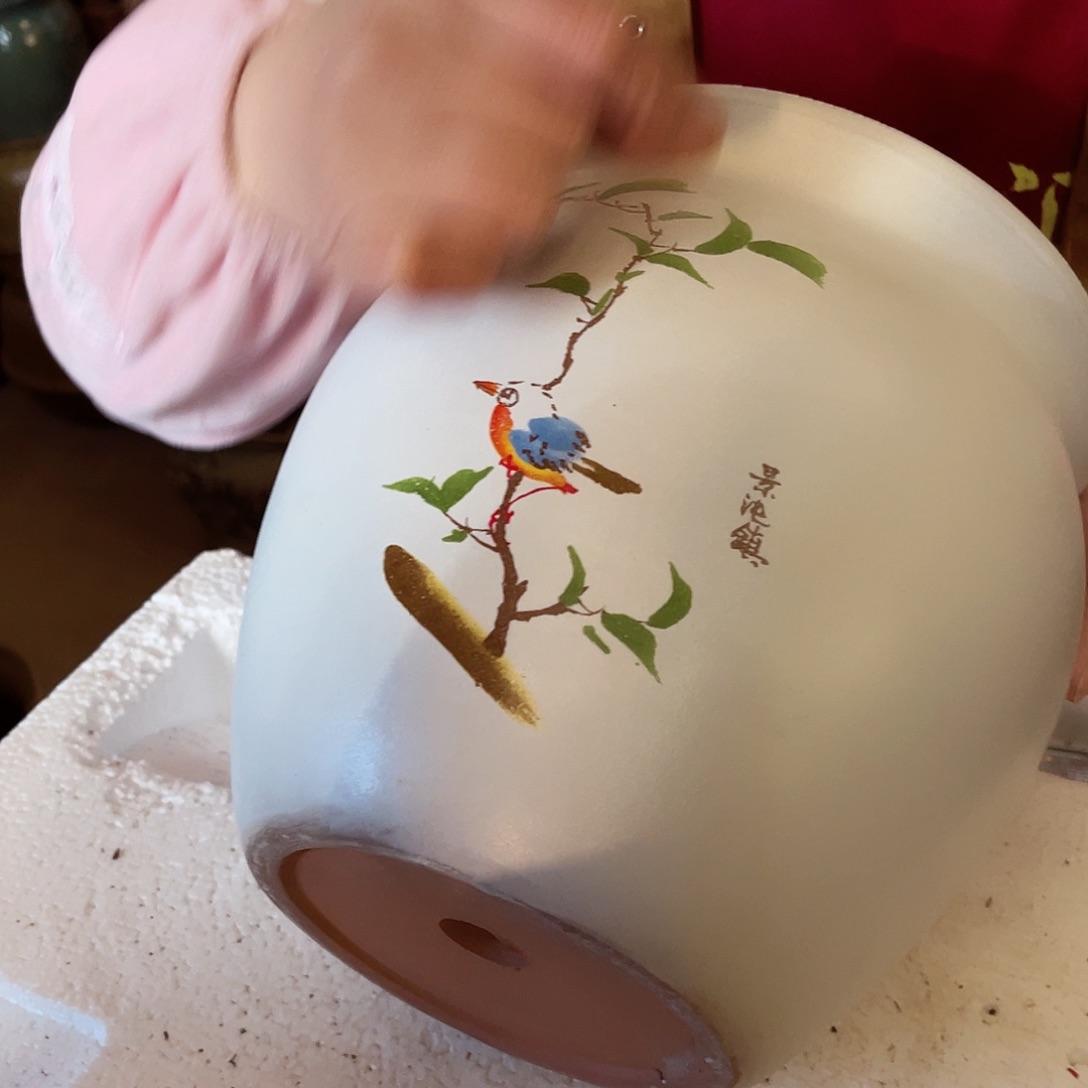 紫砂花盆高度22口径20