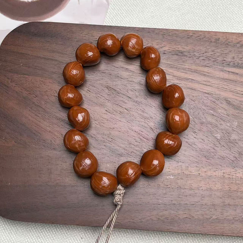 精工橄榄核 栗子板栗小栗子手串手工雕刻女孩女生文玩菩提