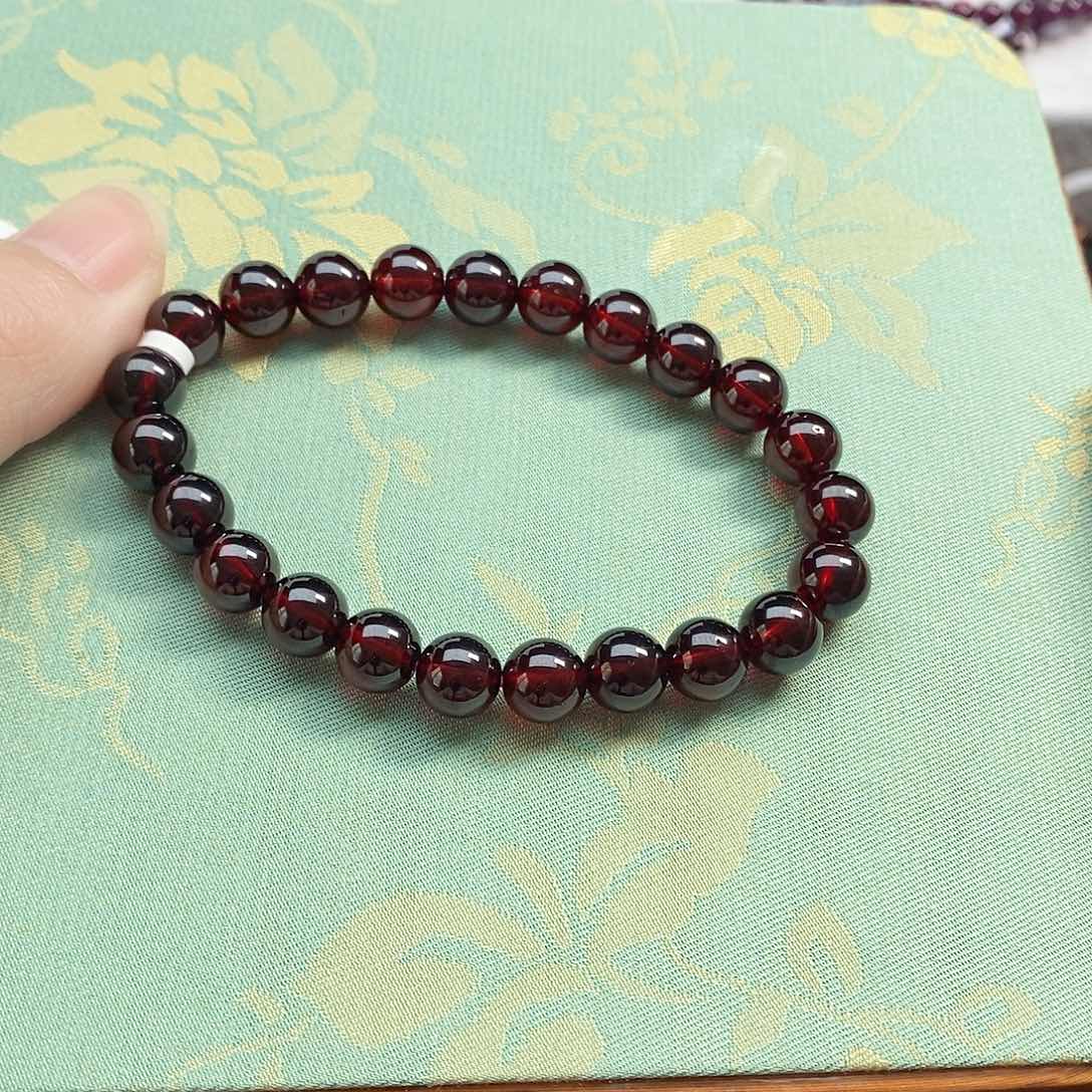 石榴石手链未镶嵌8.5mm开播福利