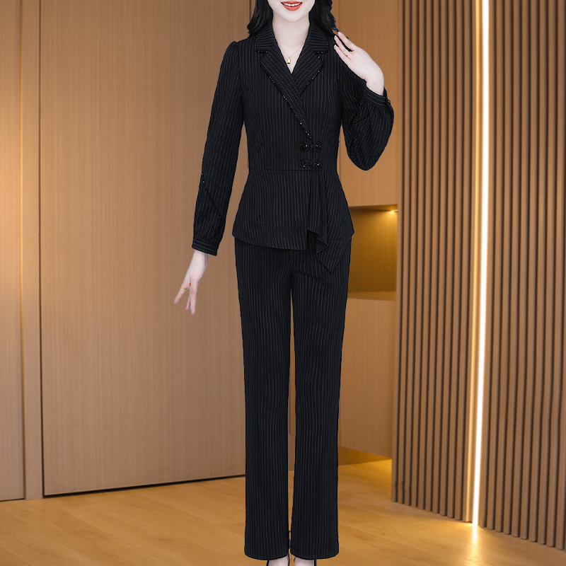 【上衣+裤子】24177优雅新款气质时尚大气减龄收腰显瘦套裤M-4XL