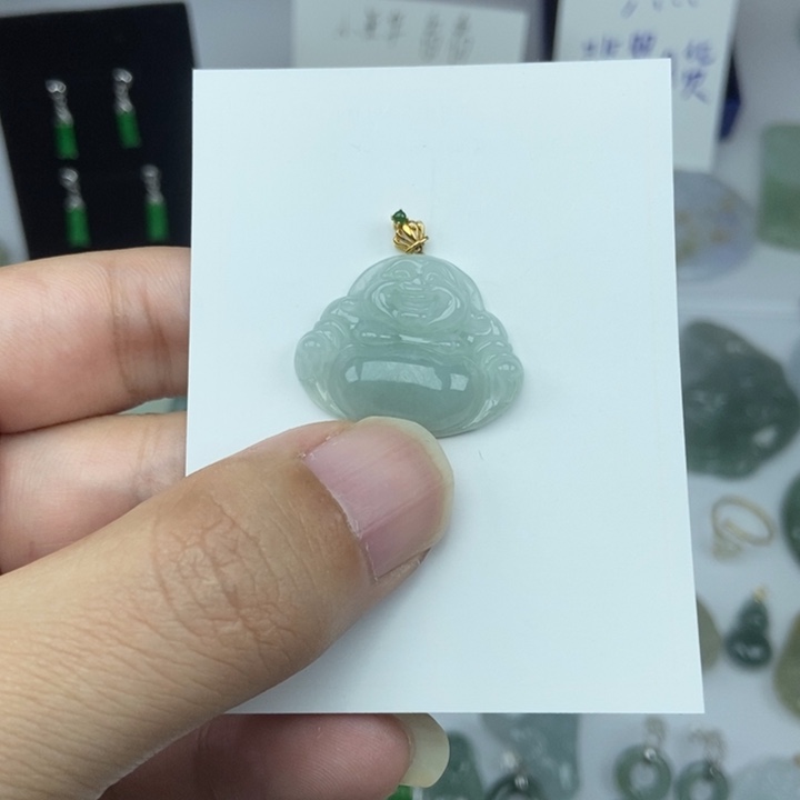 翡翠颈饰18K金镶嵌000000021