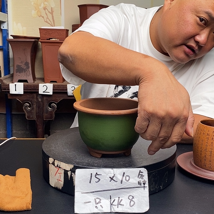 紫砂花盆货号一只KK8