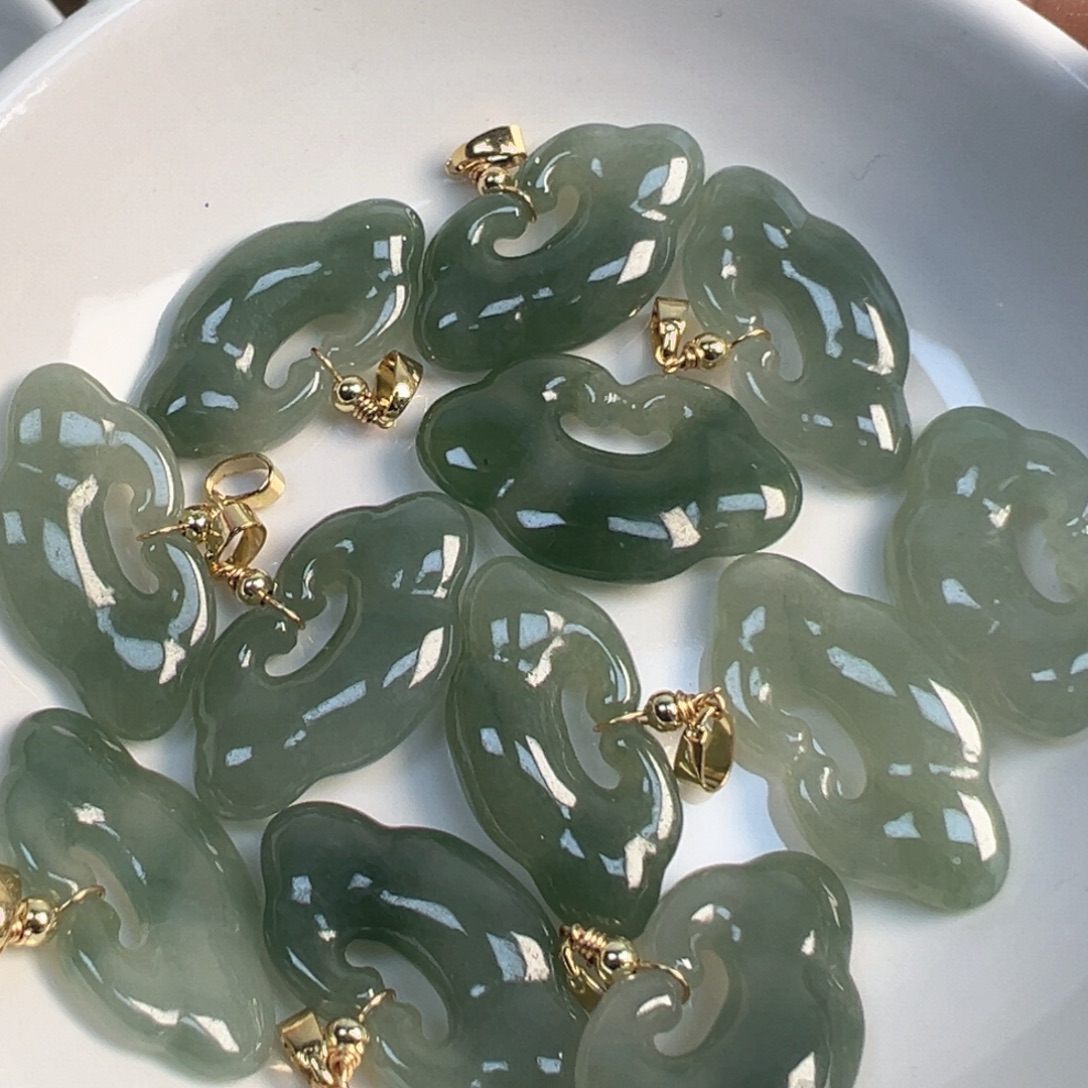 翡翠散珠翡翠祥云锁一个可挑