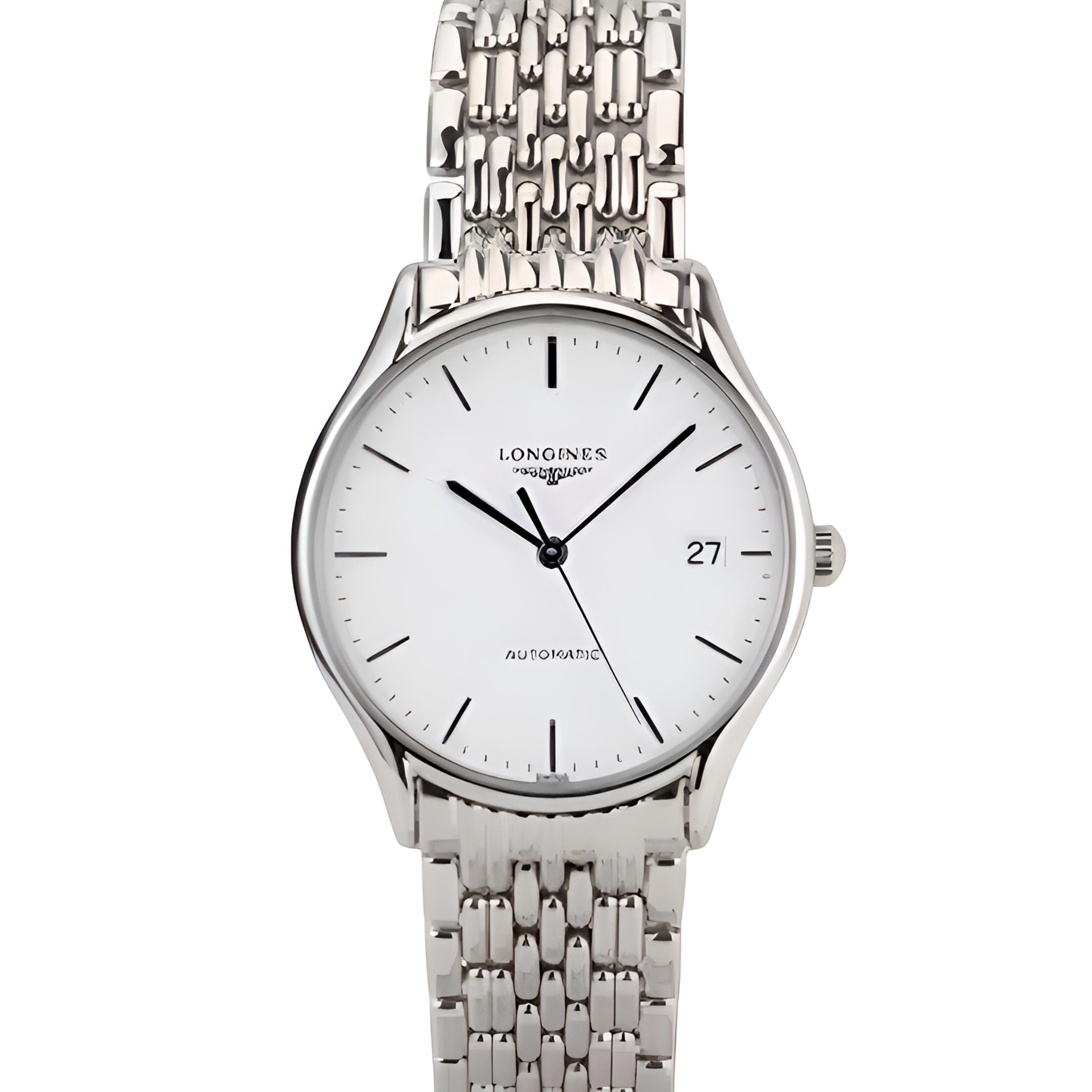 99新 Longines/浪琴 律雅系列自动男表L4.860.4.12.6表径35