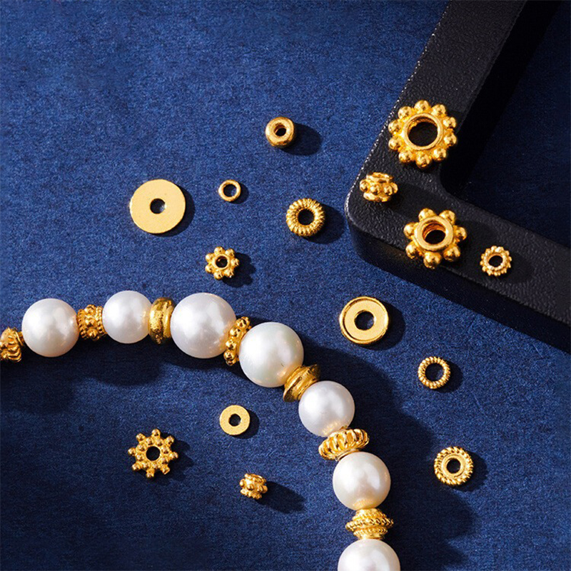 【2个】古法雪花隔片车轮齿轮隔片手链编绳diy配件约5mm