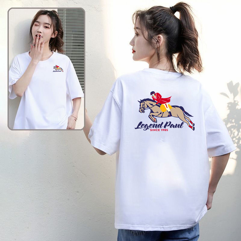 传奇保罗纯棉220克重磅短袖潮流印花透气高端(S)