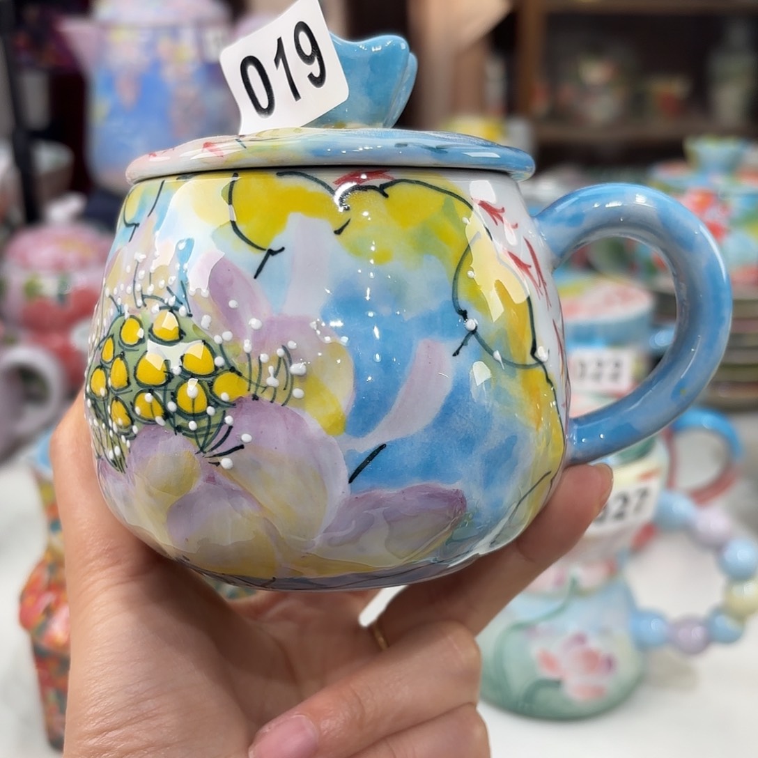 景德镇手绘高温釉下彩陶瓷茶具