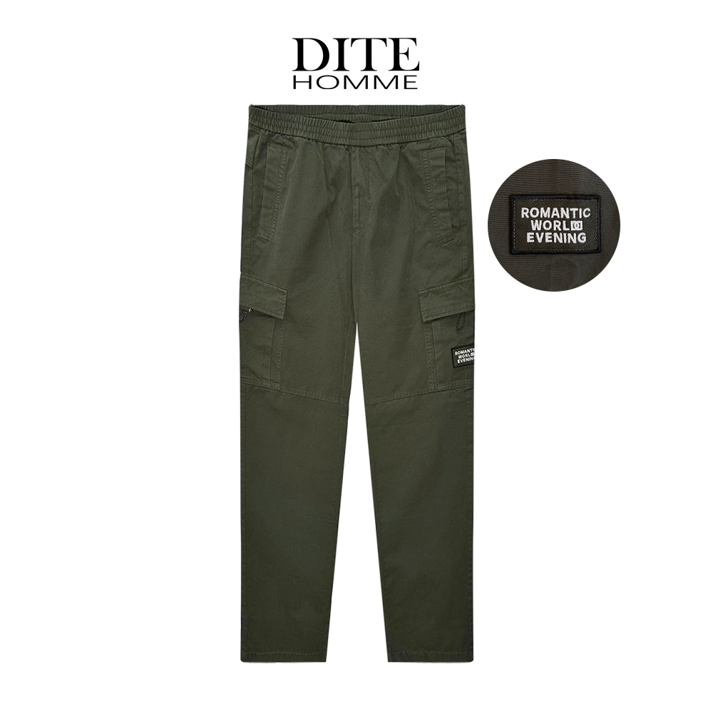Dite迪特2026年早春男士新款休闲裤直筒黑色弹力百搭潮流工装裤