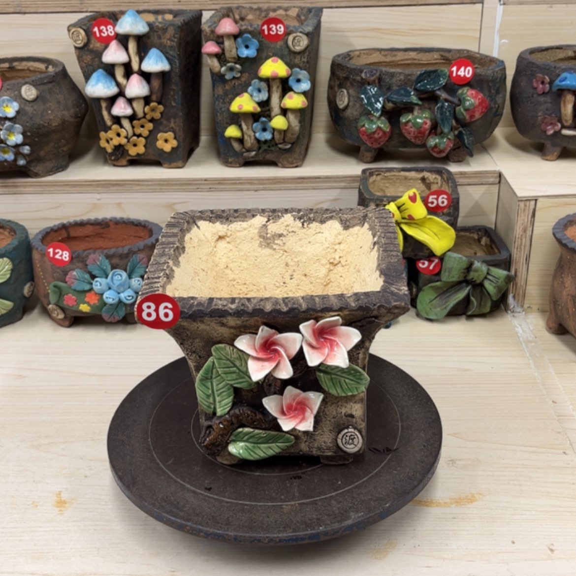 【闪购商品】紫砂花盆86号内口15外高14