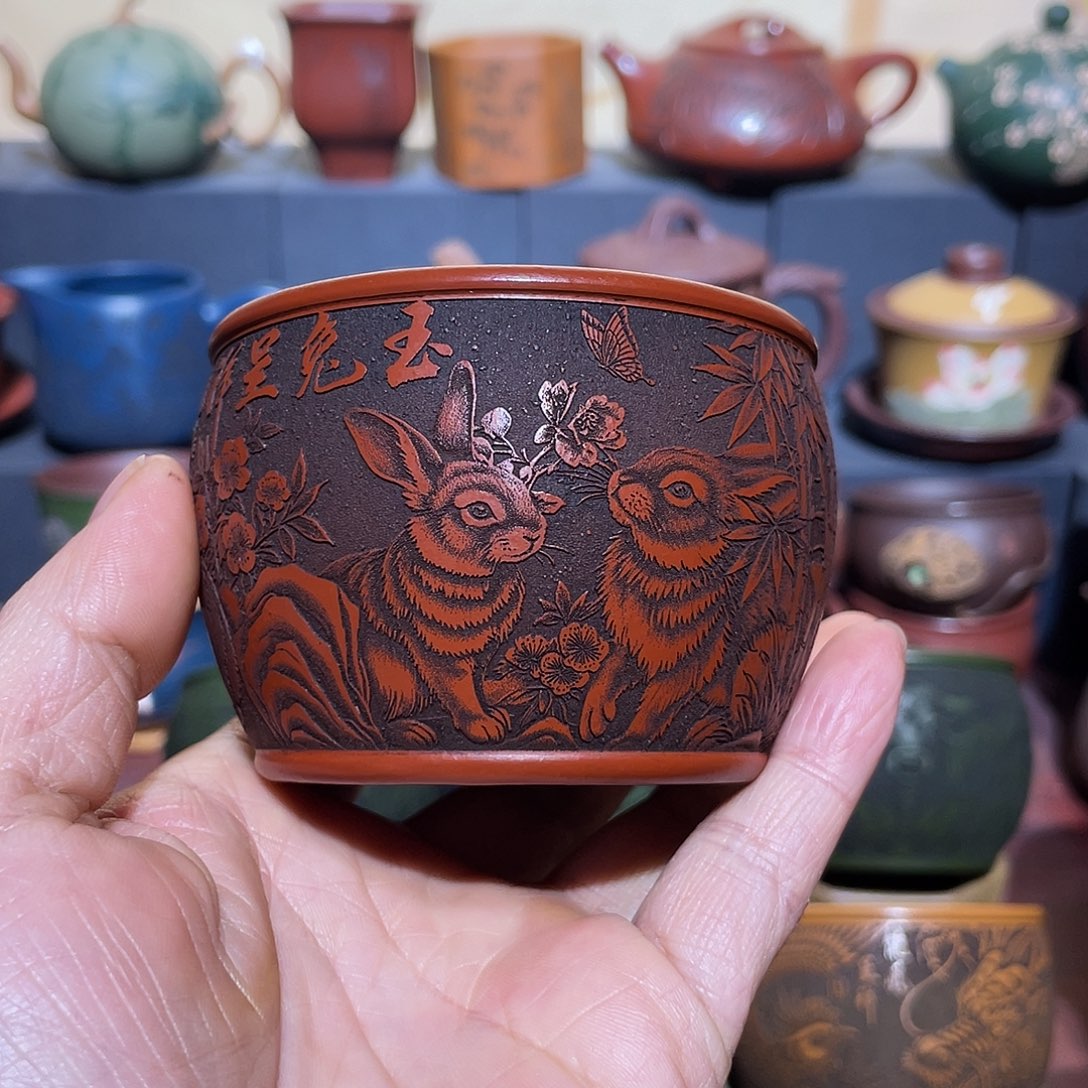 原矿紫砂手工主人杯