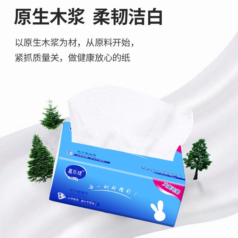 家用纸巾卫生纸抽纸无香吸水两用一次性柔软便携干湿抽取式洁白40