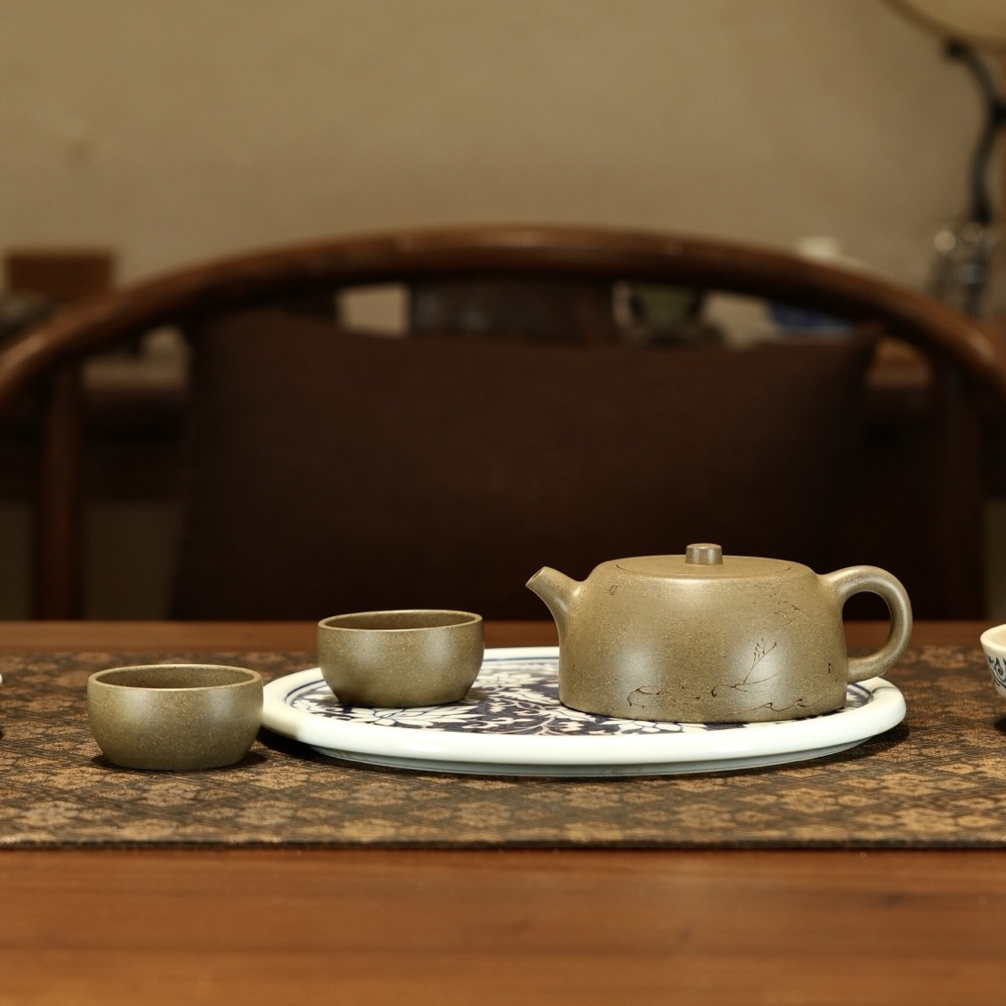 当代一线实力派李寒勇老师作品《申锡井栏套装》一壶两杯 王翔刻绘