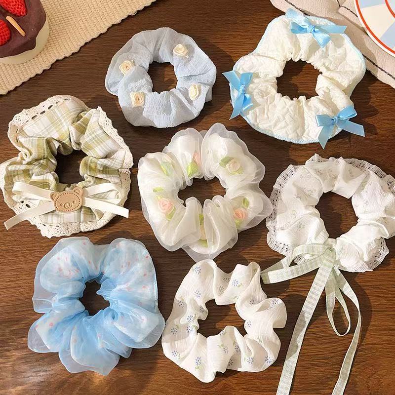 日韩甜美风发圈发绳成人头花发饰皮筋ins清新法式