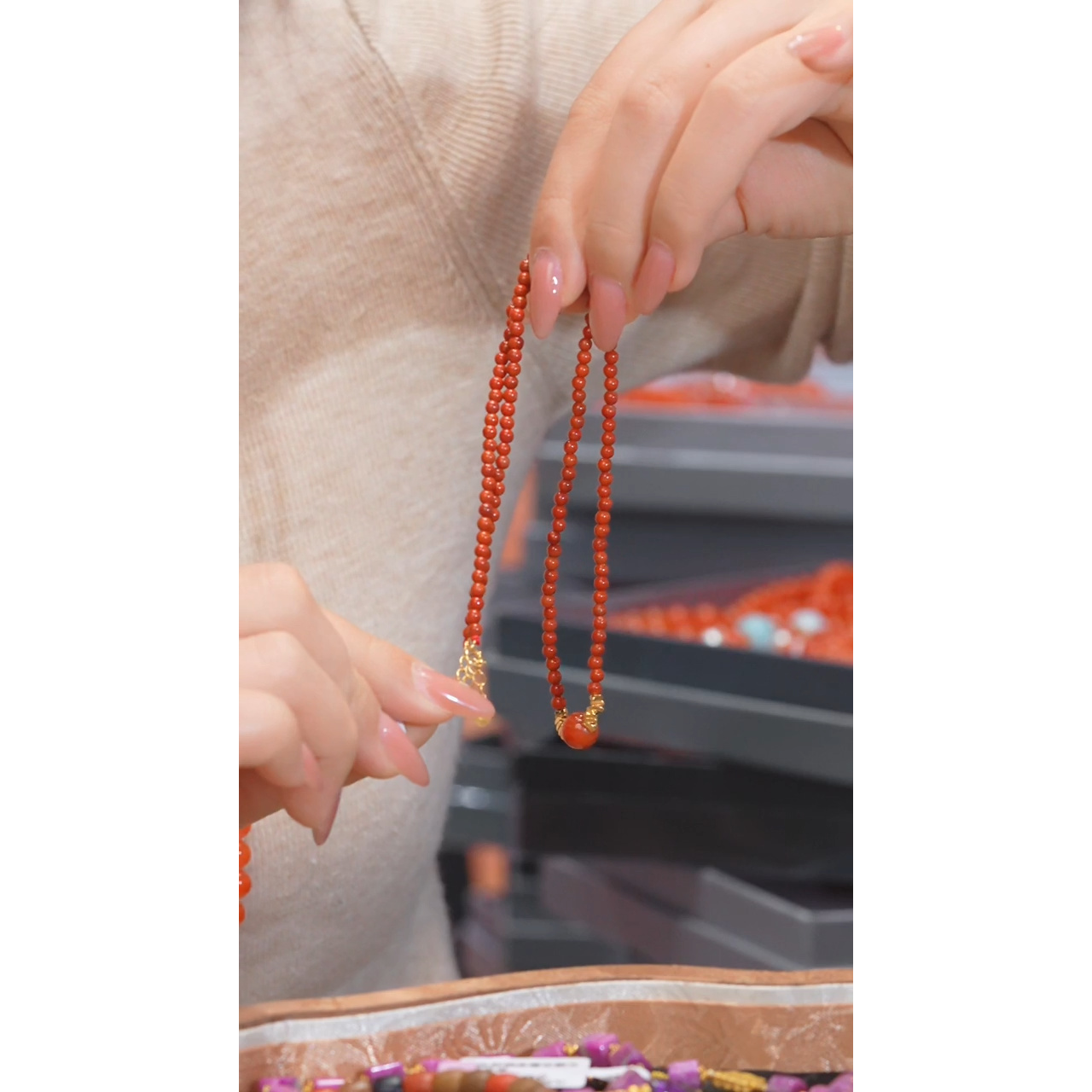 南红玛瑙项链未镶嵌多样性发 卡3@@W9609