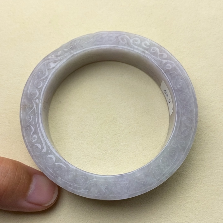 翡翠未镶嵌手镯58.7方镯