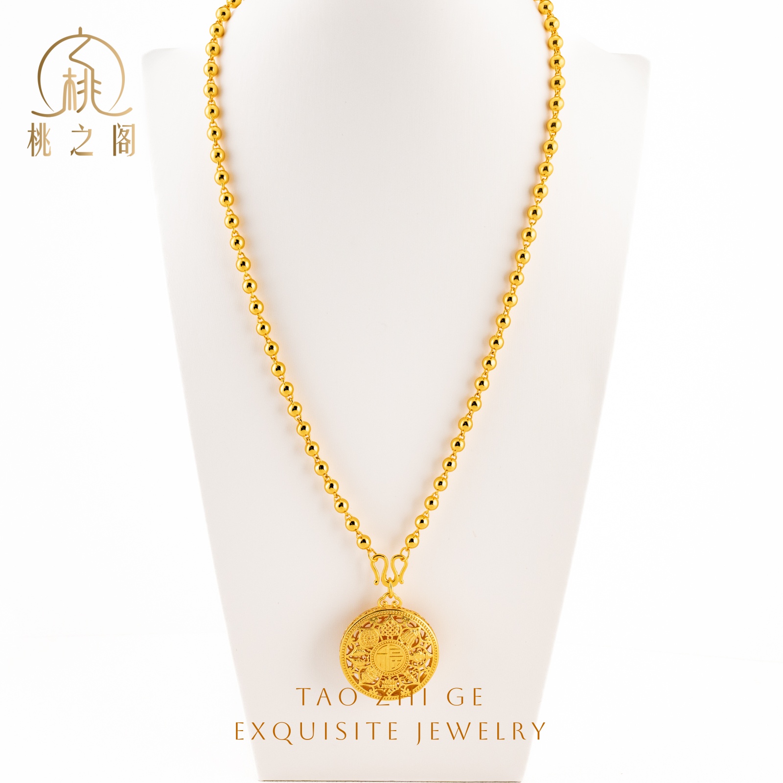 铜合金吊坠 卡五八宝罗盘珠珠链一套AG1130