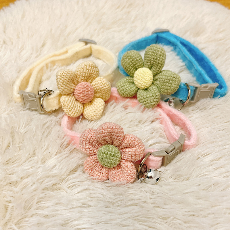猫咪狗狗口水巾花朵项圈比熊可爱小型犬脖饰小猫狗狗围脖宠物用品
