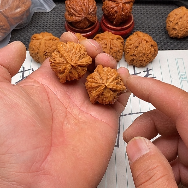 核桃把件拼接白狮子8