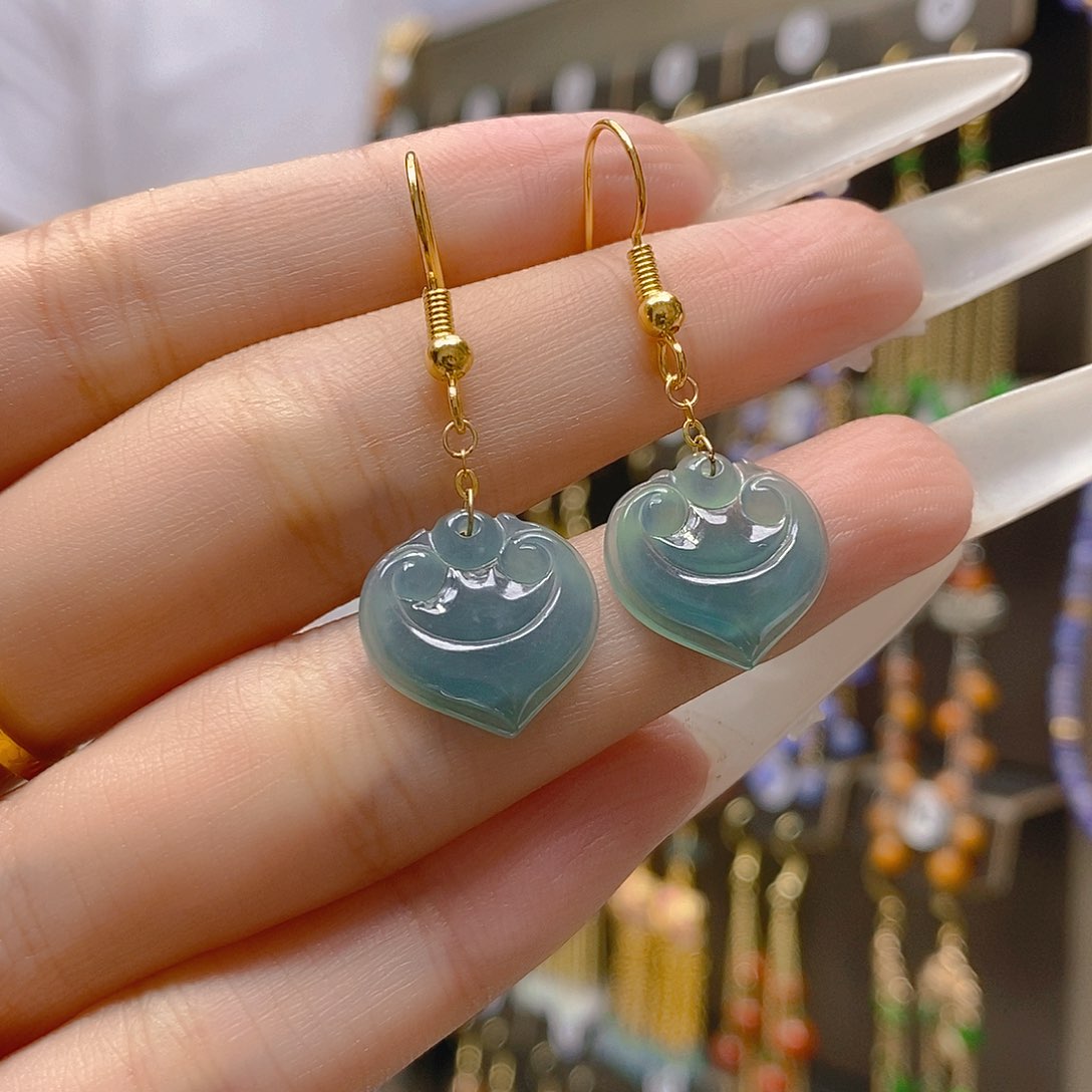 翡翠合金耳饰翡翠